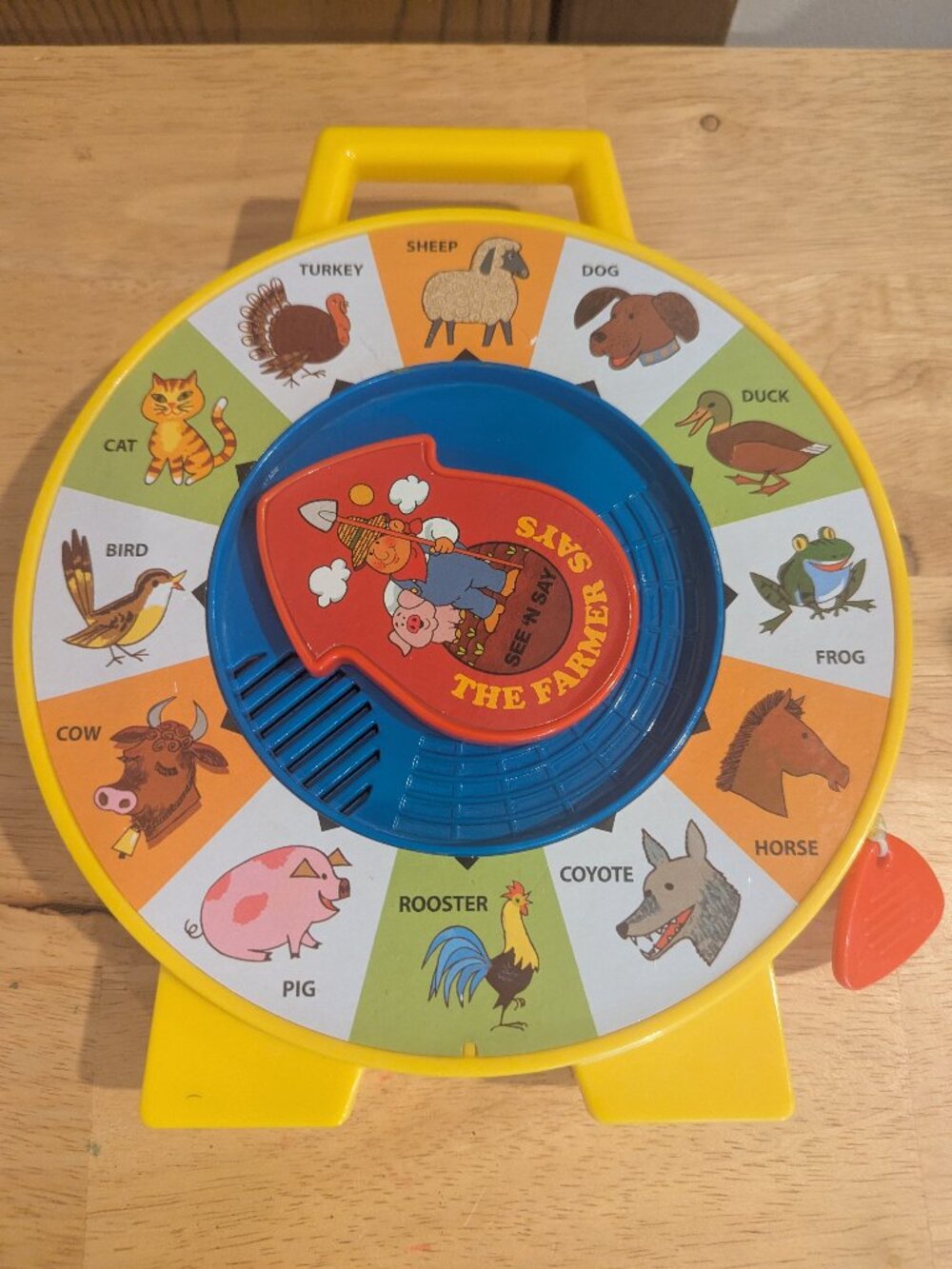 Fisher Price Classics-Farmer Says See 'N Say-Vintage Learning Toy Sounds/Spins